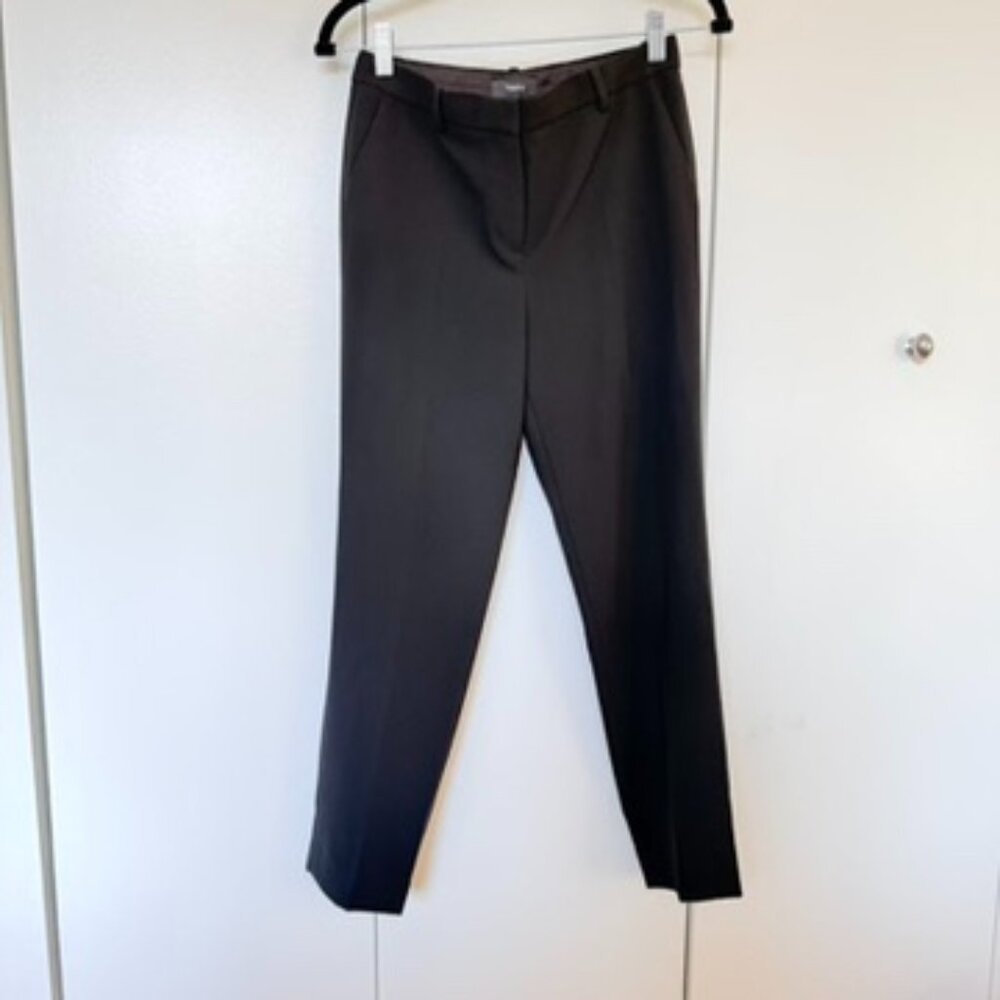 Theory Black Straight Leg Ankle Pants